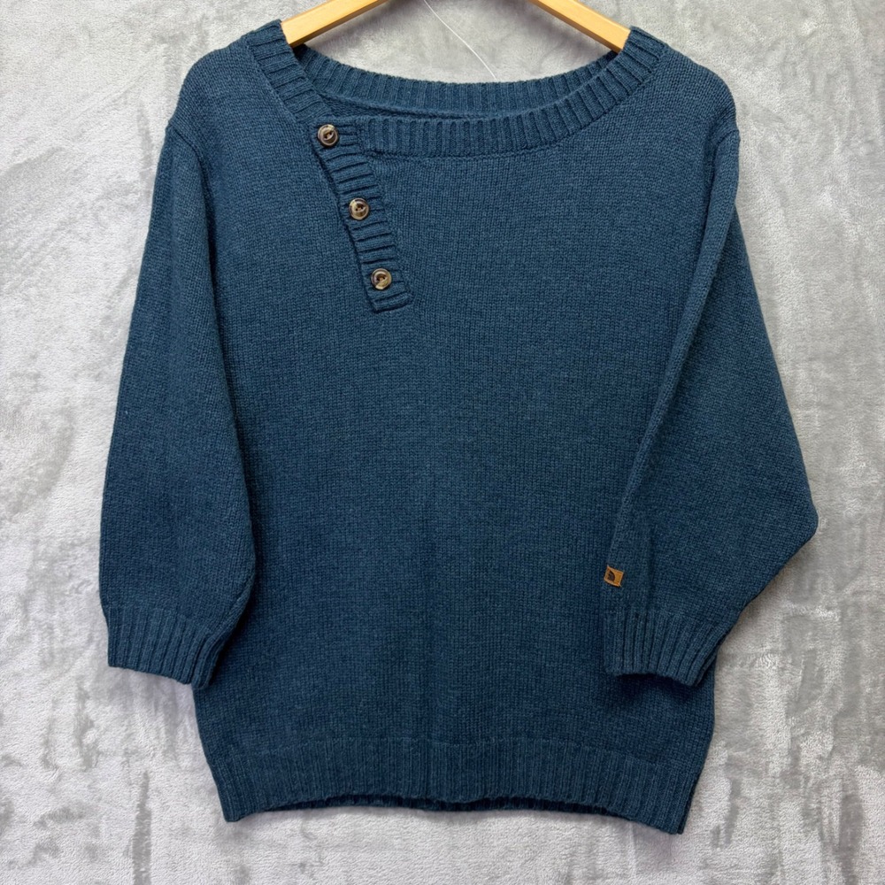 The North Face‎ California Women's Wool Blend Sweater Size M Blue Outdoor Cozy